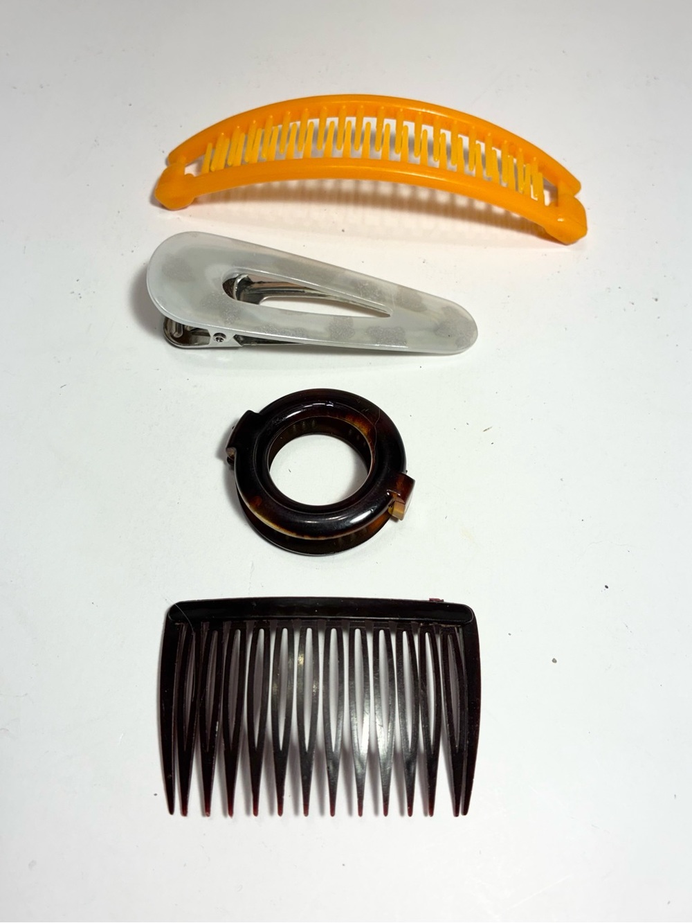 Vintage France USA Hair Accessories Lot Banana Clip Comb Barrettes Hair Clips